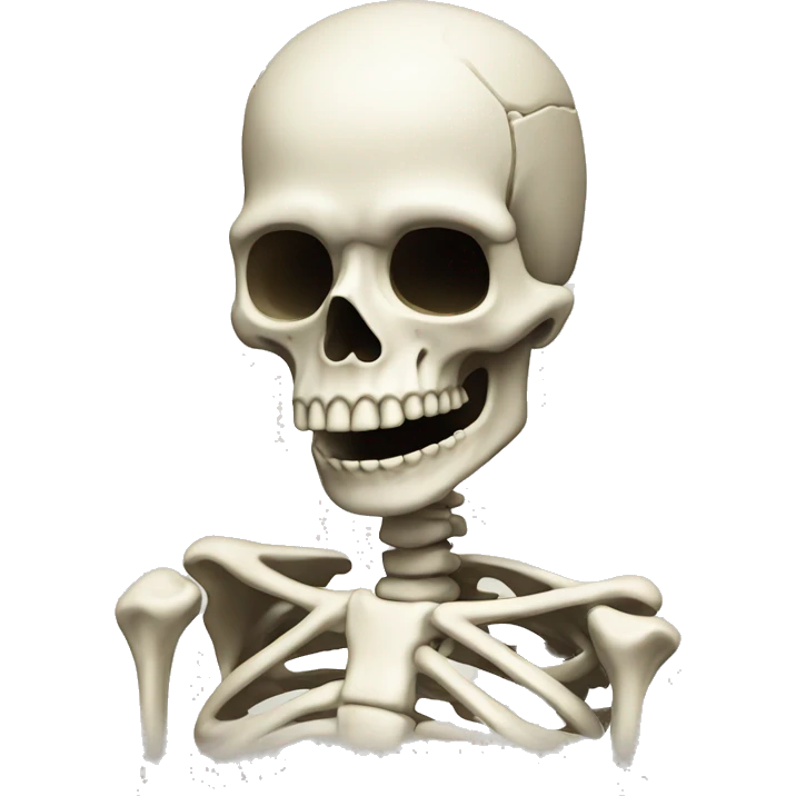 skeleton shushing someone emoji