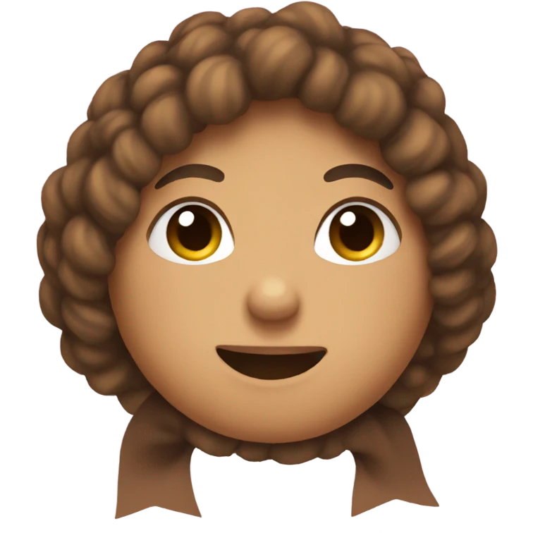 Brown cozy bow emoji