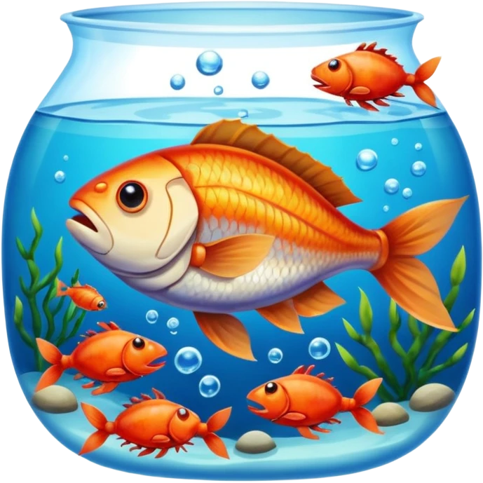 live fish and crabs emoji