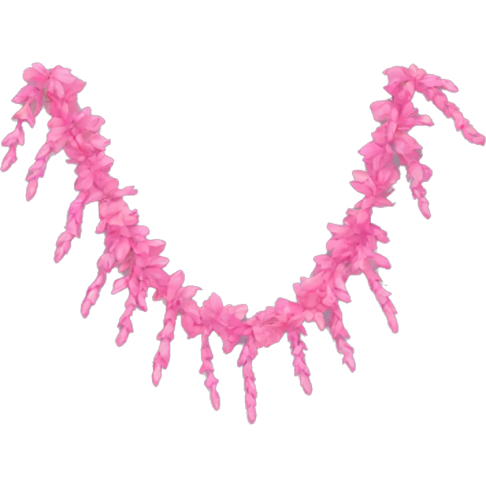 Pink garland emoji