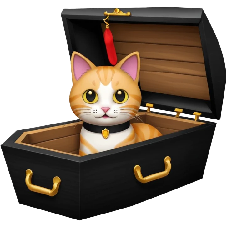 cat in a coffin, emoji style emoji
