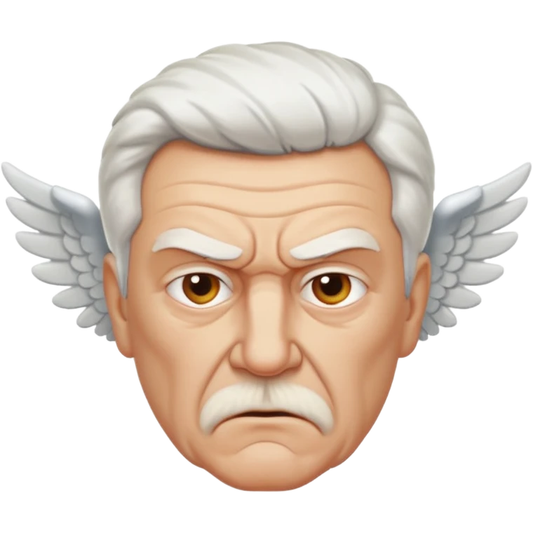 Angry older white male Italian angel emoji