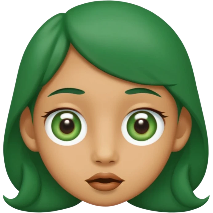 Number four with color green, cute eyes and four mouth from milke salcedo number lore emoji