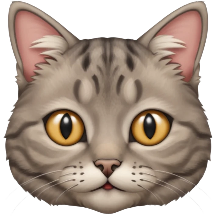 scottish cat with ears folded down emoji