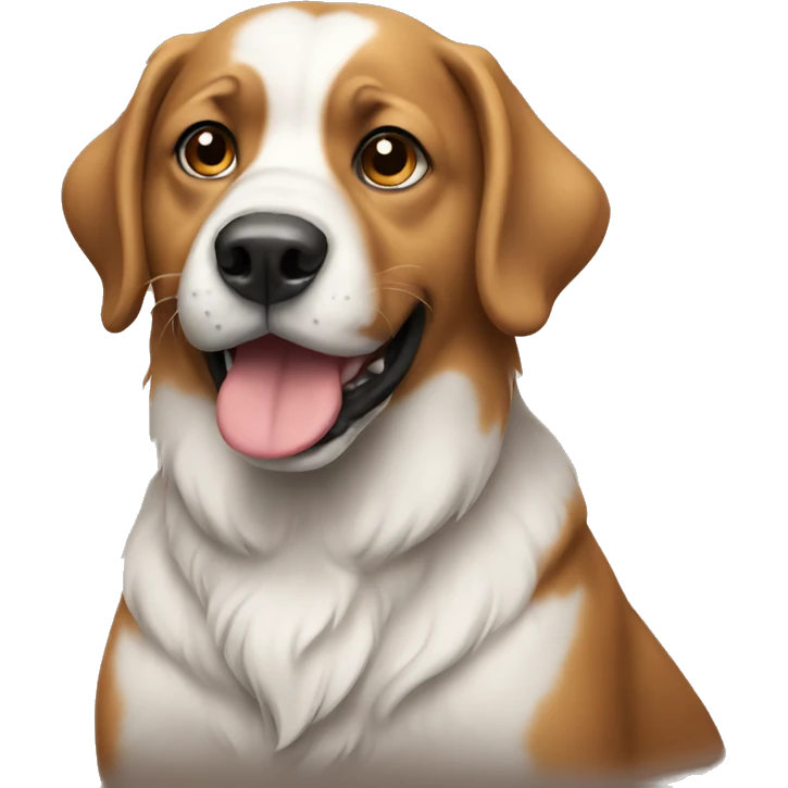 Dog takes emoji