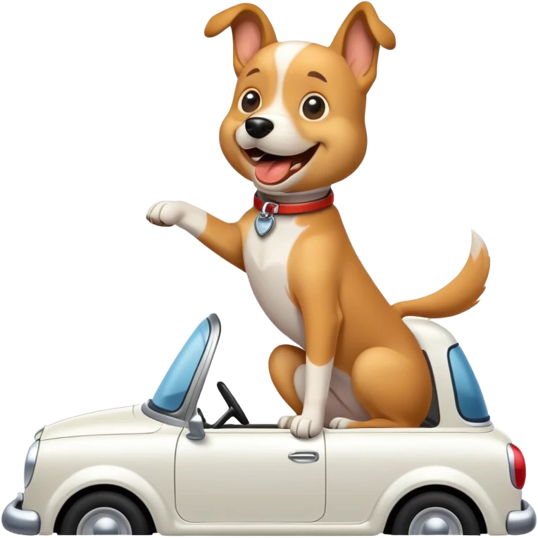Dog on a ride  emoji