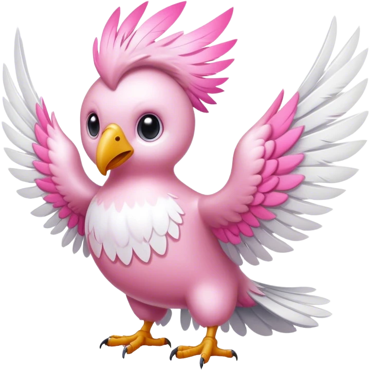 white pink-wing emoji