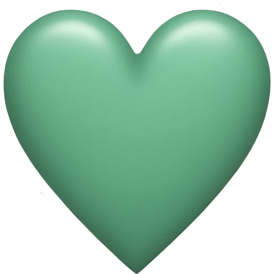 Dusty green heart emoji