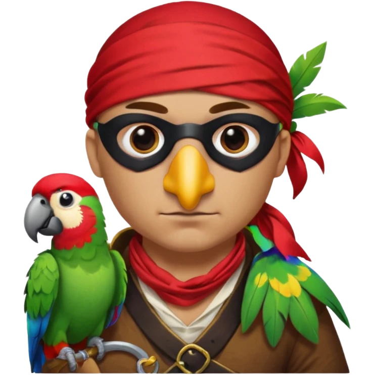 pirate and parrot emoji