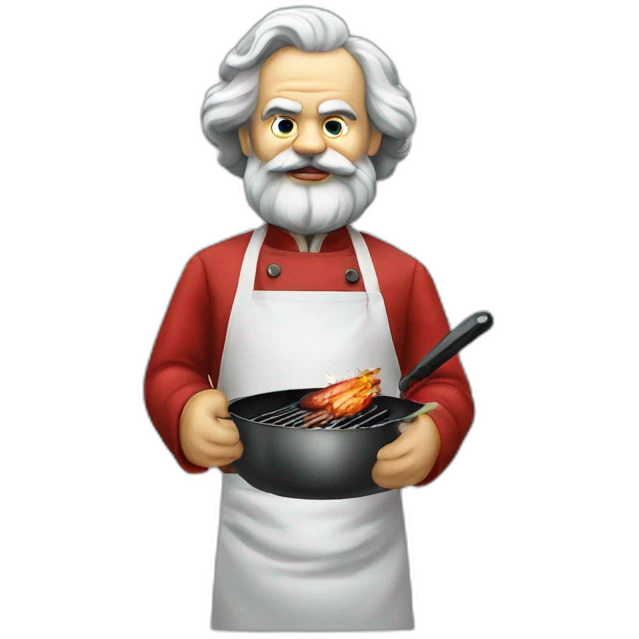 karl marx cooks barbecue emoji