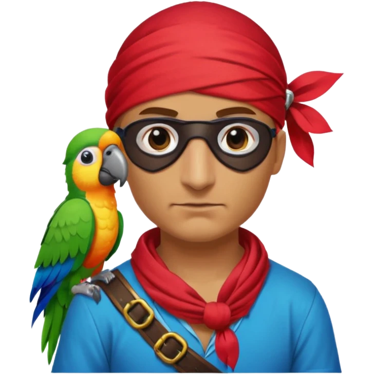 pirate and parrot emoji