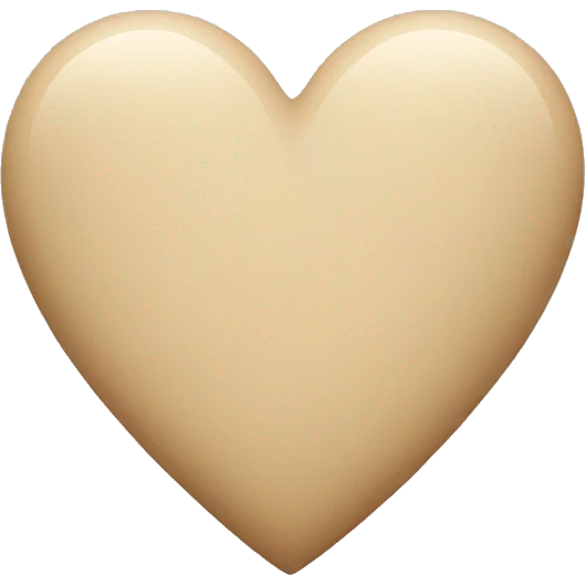 Beige heart emoji