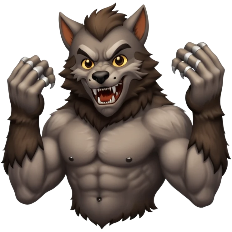 Create an emoji of Werewolf full bodied emoji