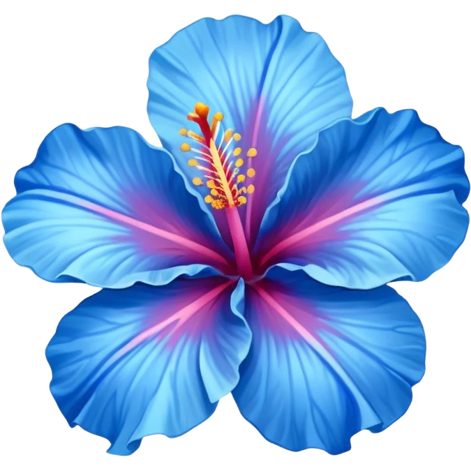 blue hibiscus flower, same shape as the emoji 🌺 emoji