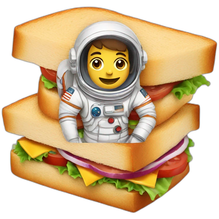 Astronaut sandwich emoji