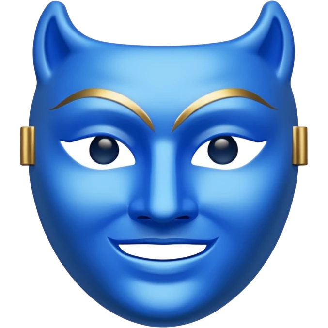 blue mask emoji