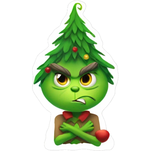 Grinch taking tree emoji