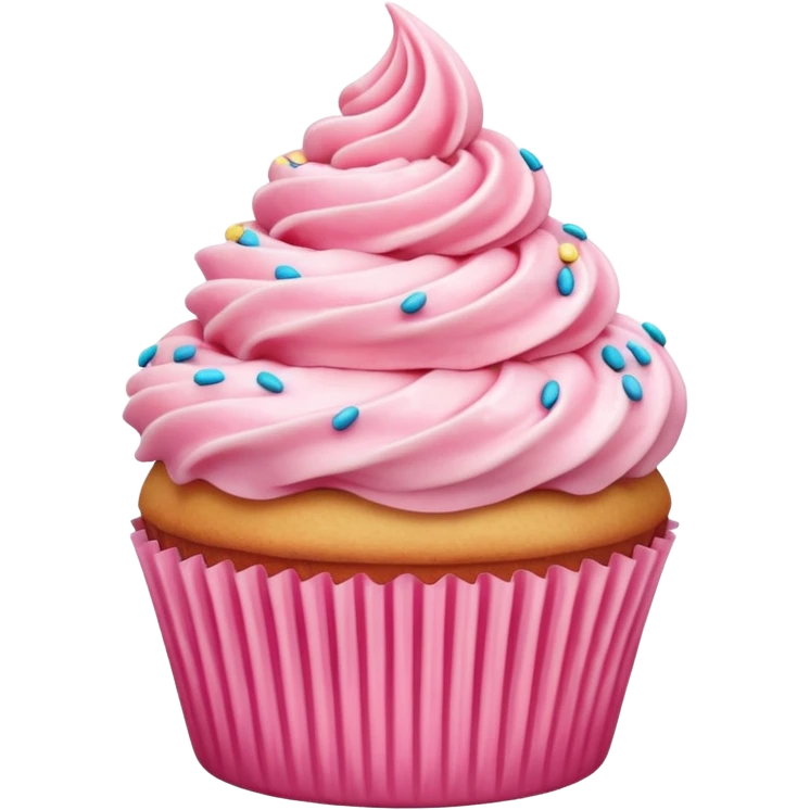 Cupcake with pink icing emoji