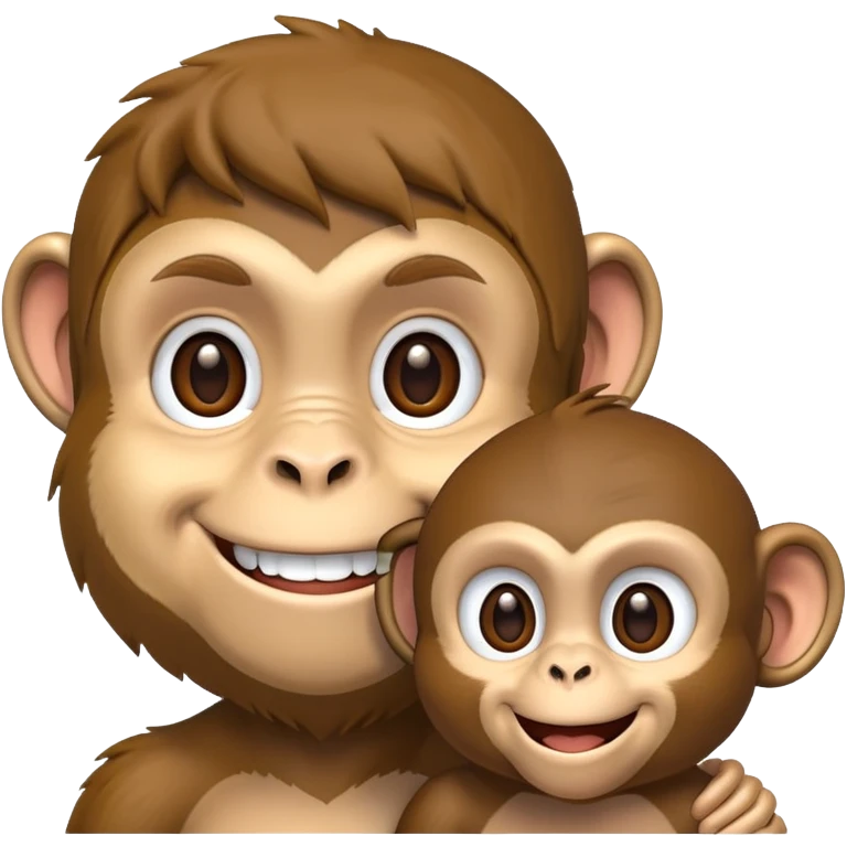 Monkey with a friend  emoji