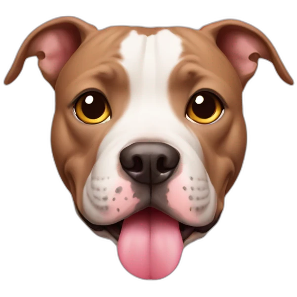 Pitbull dog with heart eyes emoji