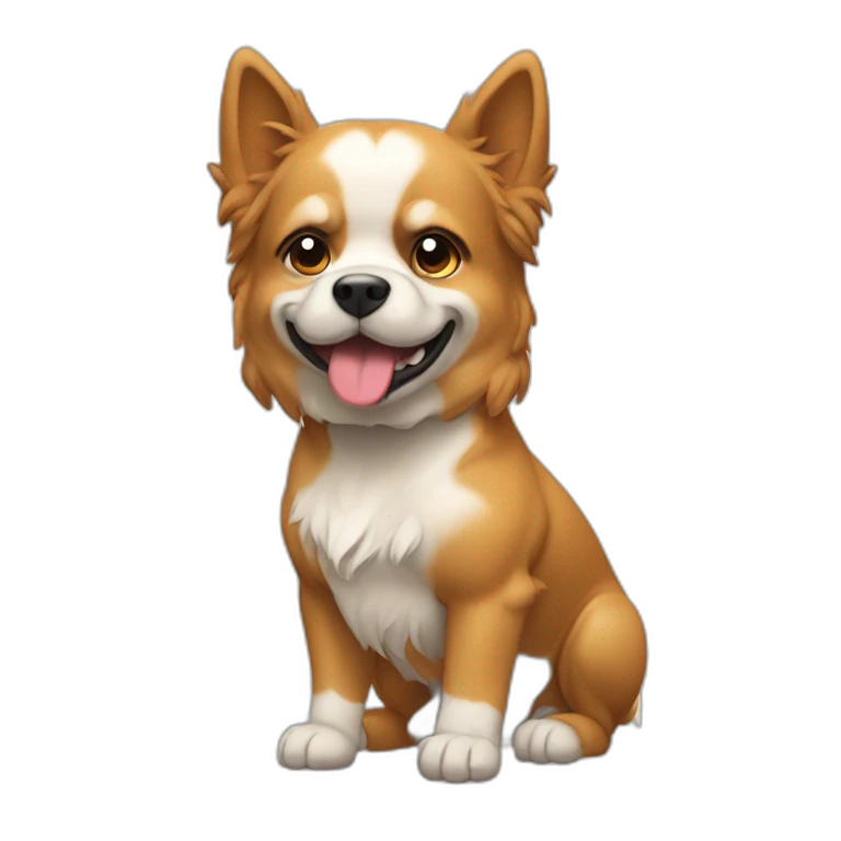 Chien qui fait de la musculation emoji