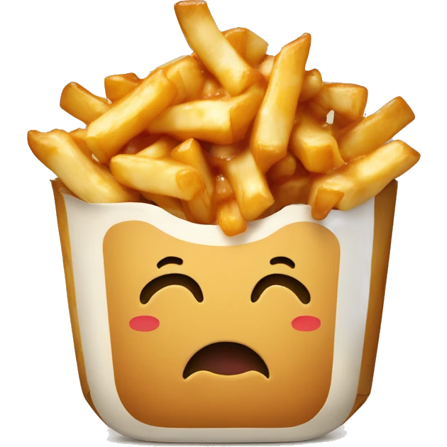 poutine qui mange une poutine emoji