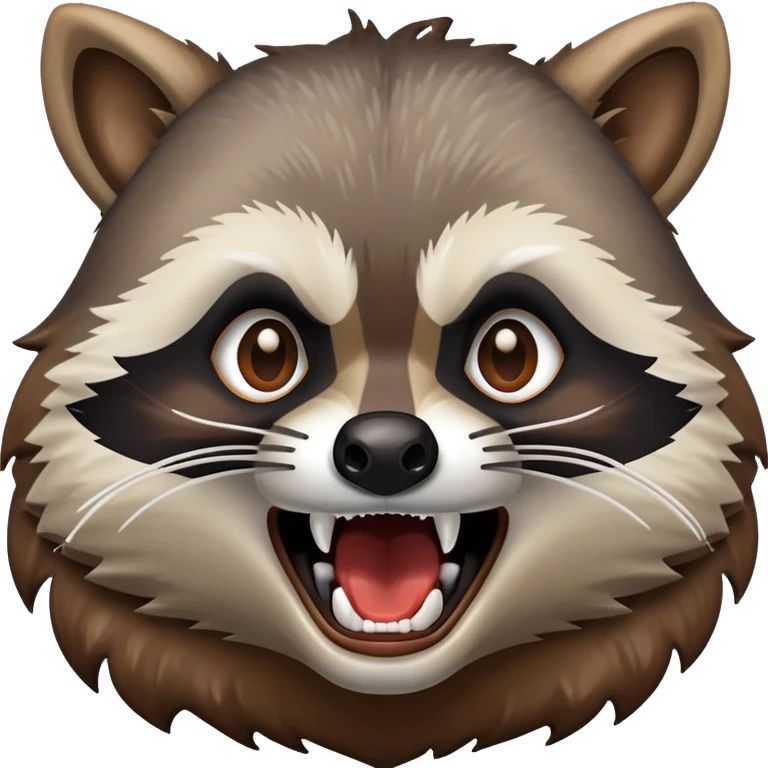 rabid raccoon with foaming mouth emoji