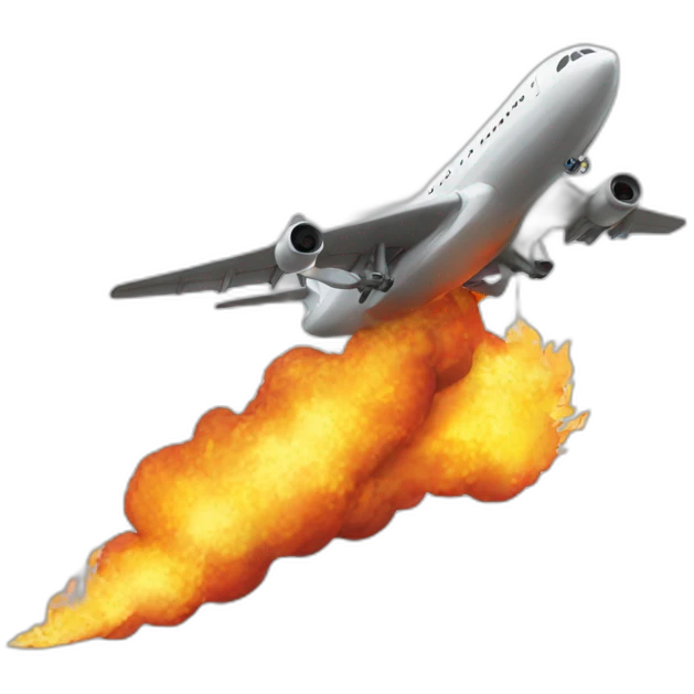 aircraft on fire emoji