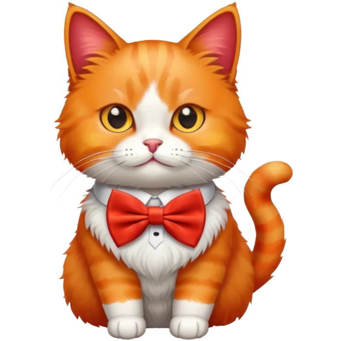 cat wearing a bow tie emoji
