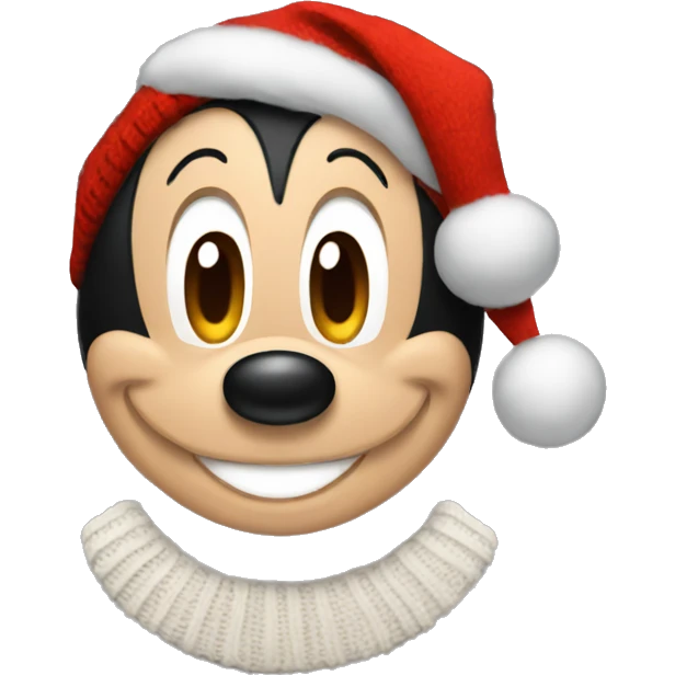 Mickey Mouse in a Christmas sweater emoji