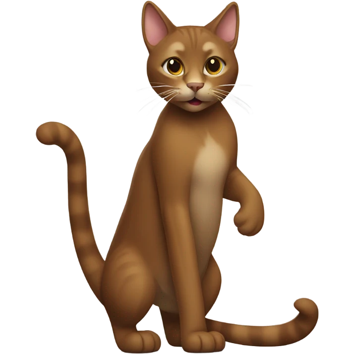 Brown cat standing emoji