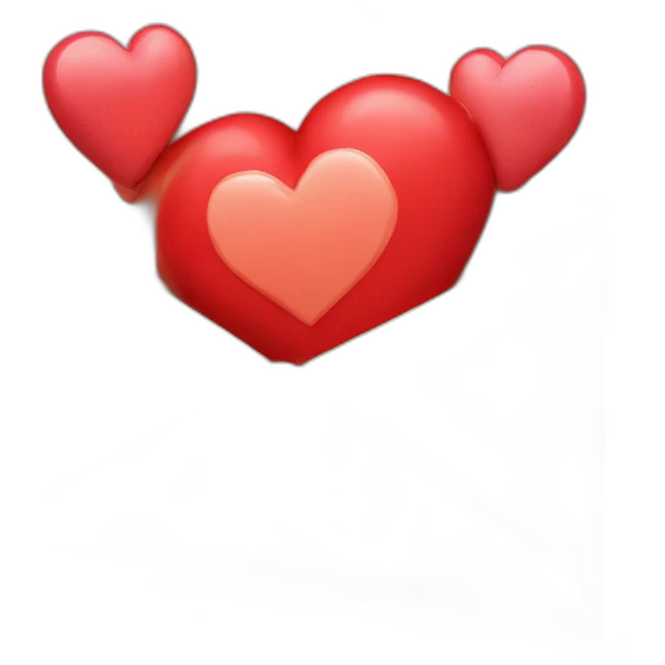 Mail with a 3d heart jumping out emoji