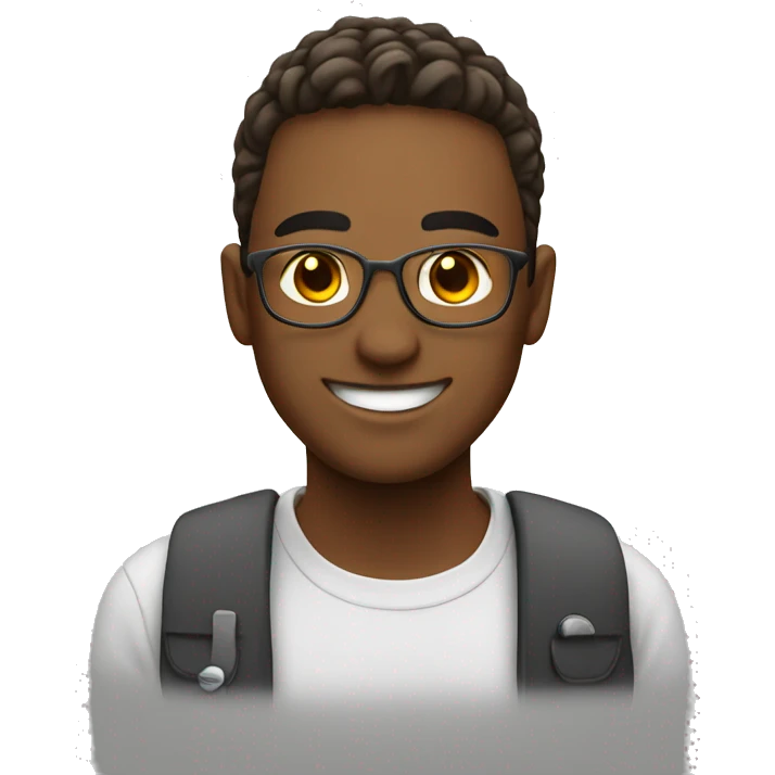 university students, happy emoji