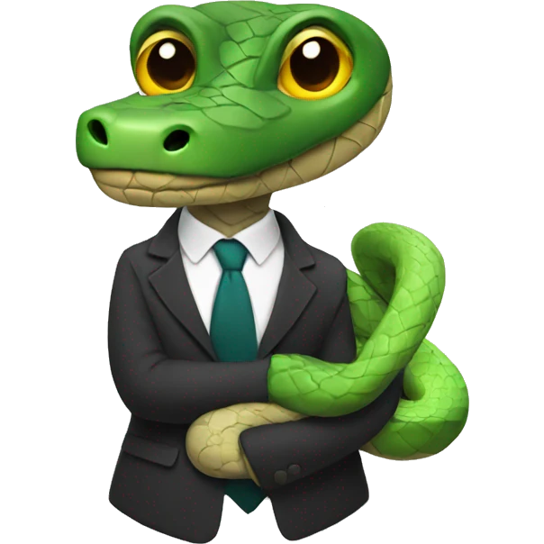 snake with suit emoji