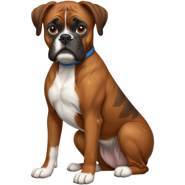 Perro boxer atigrado  emoji