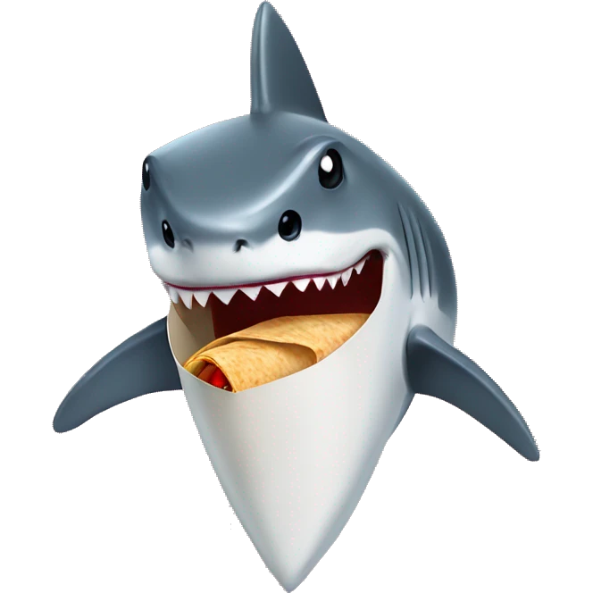 Shark eating burritos  emoji