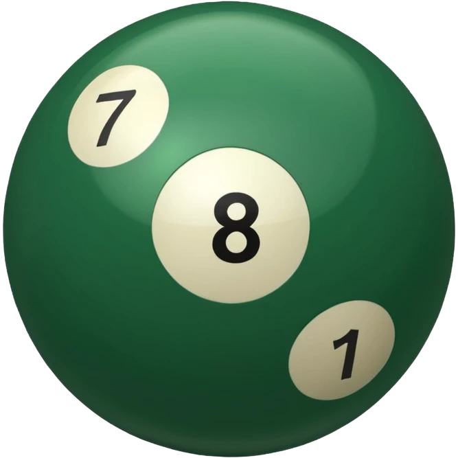 green billiard ball 7 number emoji