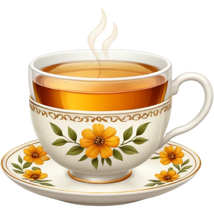 Books and a tea cup emoji