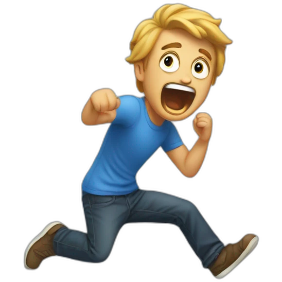 guy panicking parody emoji