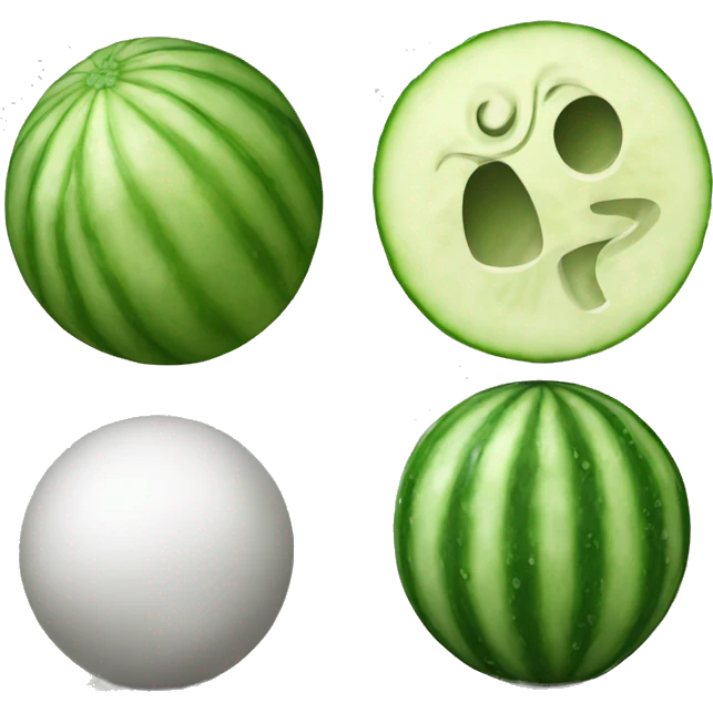 two balls and a cucumber emoji