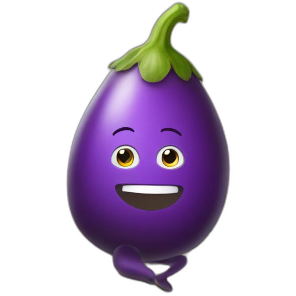 Eggplant on a StairMaster emoji