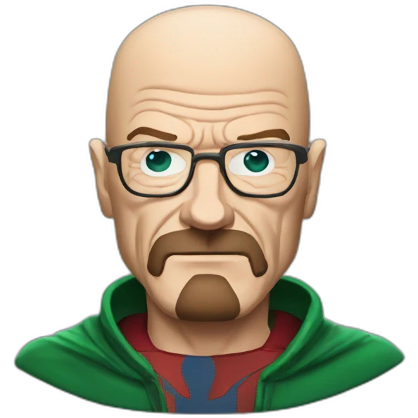 Walter White wearing a Superman suit emoji