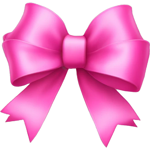 Pink Christmas bow emoji