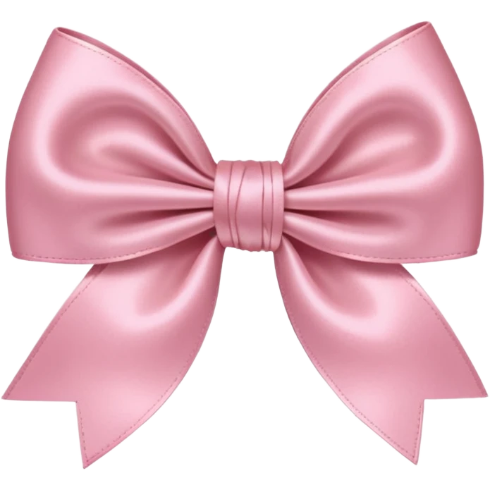 coquette light pink bow with light air blowing on it which is not visible but makes the bow look blown at  emoji