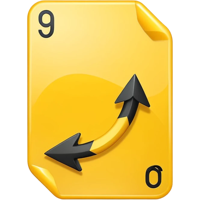 Yellow Uno reverse card emoji emoji