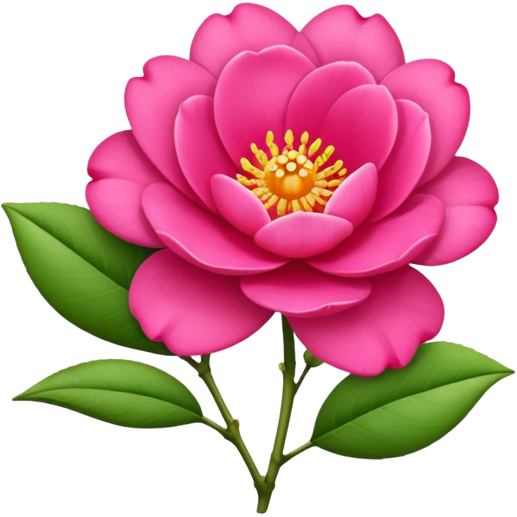 camélia flower with bud hot pink  emoji