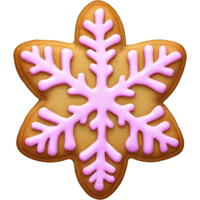 pink snowflake cookie  emoji