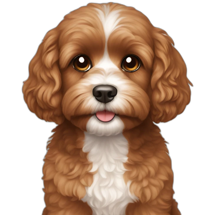 cavoodle with straight brown fur, no curls emoji