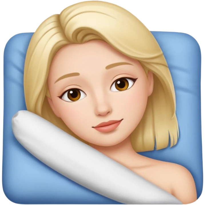 pretty girl getting beauty rest emoji