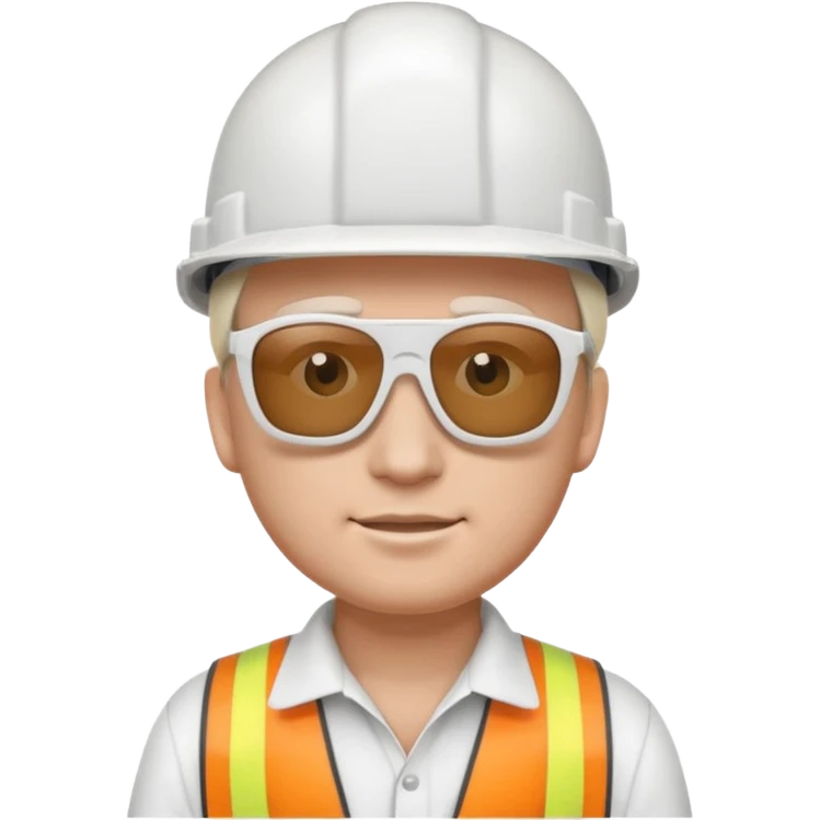 Engineer with white hat and sunglasses emoji